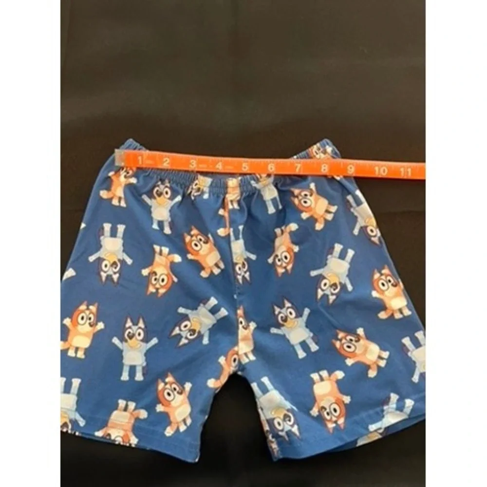Bluey Bingo Sleepy Time Pajama‎ Set Boys Girls Blue Grey Shorts Tee 2PC